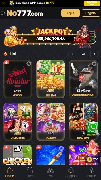 Popular Casino Games on the App